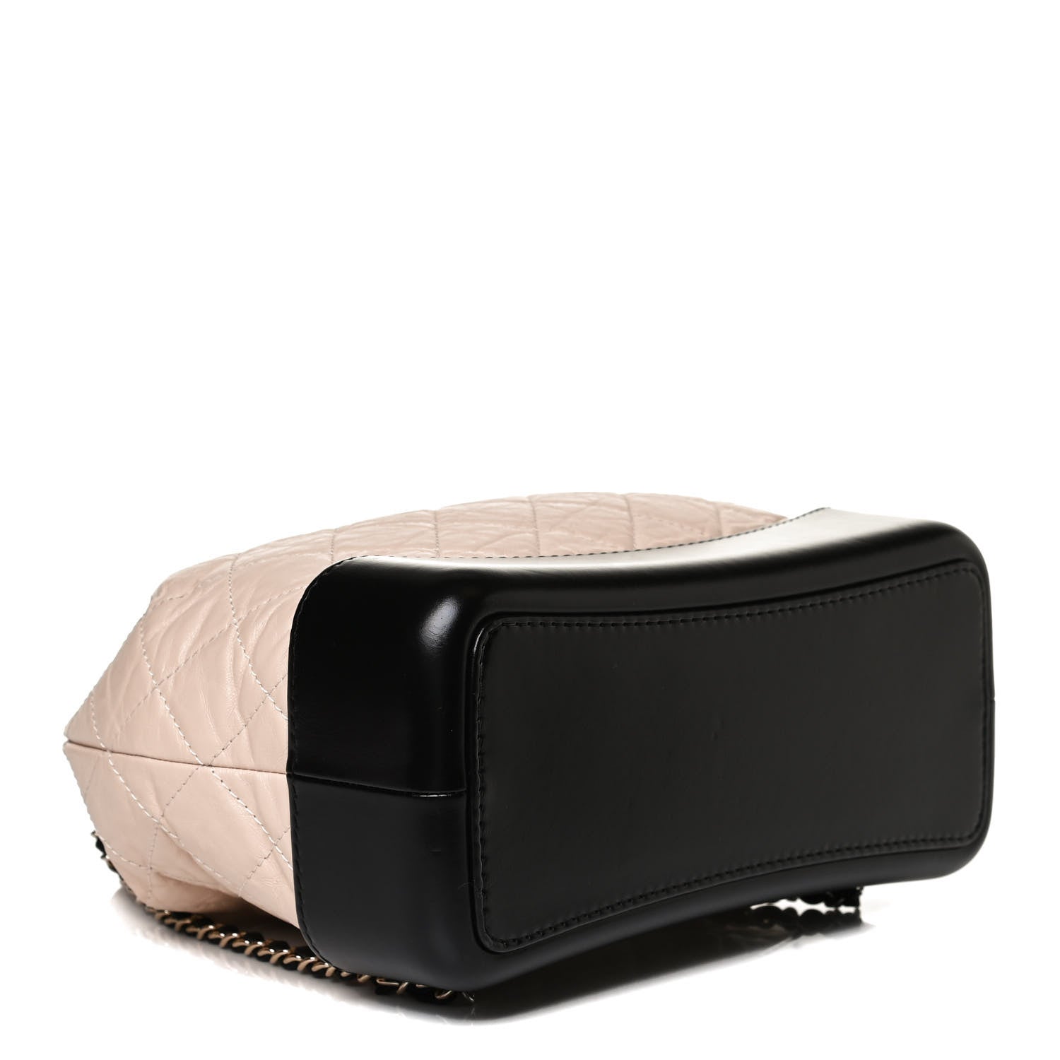 Chanel Aged Calfskin Quilted Gabrielle Backpack Beige Black 4 of 15