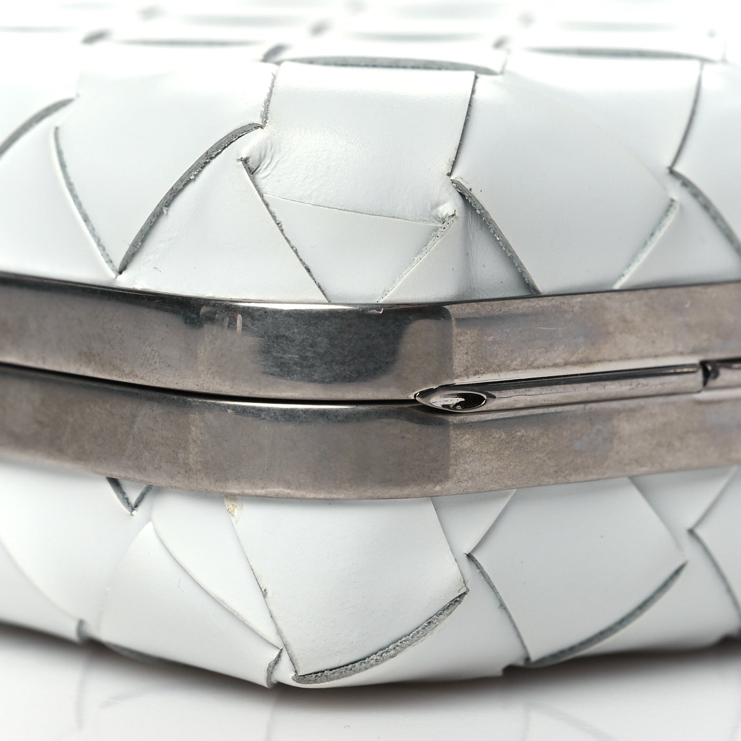 Spazzolato Intrecciato Mens Crossbody Messenger Bag Bianco