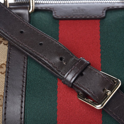 Gucci Monogram Vintage Web Medium Boston Dark Brown 26 of 29