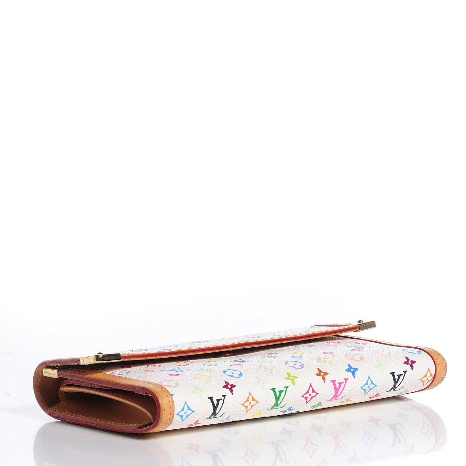 Louis Vuitton Monogram Multicolor Porte Tresor International Wallet White 4 of 7