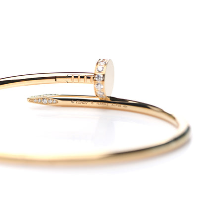 Cartier 18K Yellow Gold Diamond Juste Un Clou Bracelet 18 3 of 5