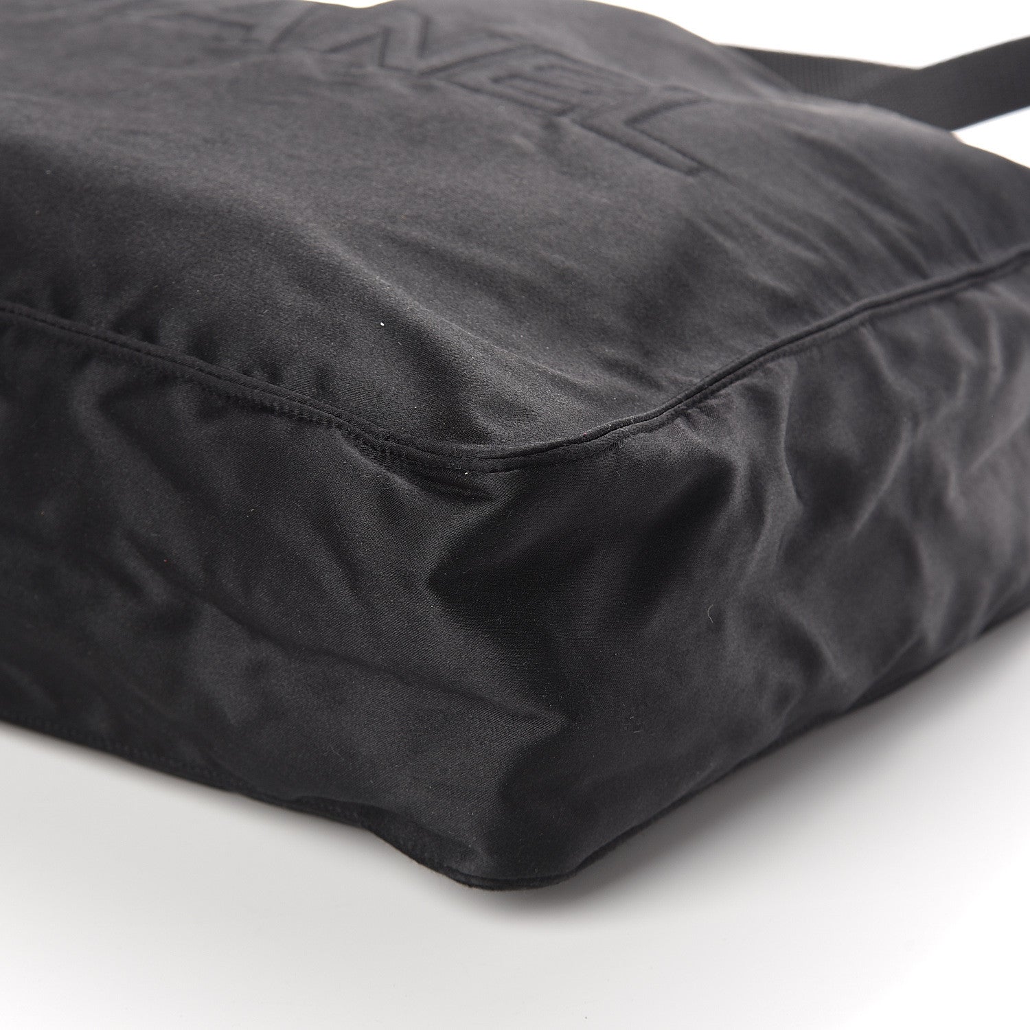 Chanel Satin Shopping Tote Black 10 of 10