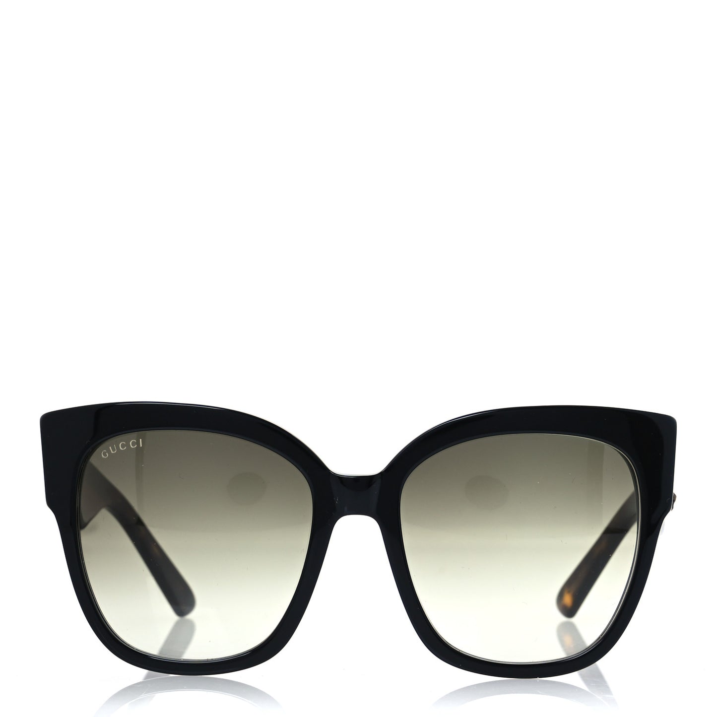 Acetate Square Frame Web Sunglasses GG0059S Black Tortoise