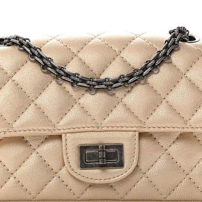 Chanel Metallic Sheepskin Quilted 2.55 Reissue Mini Flap Beige 8 of 11