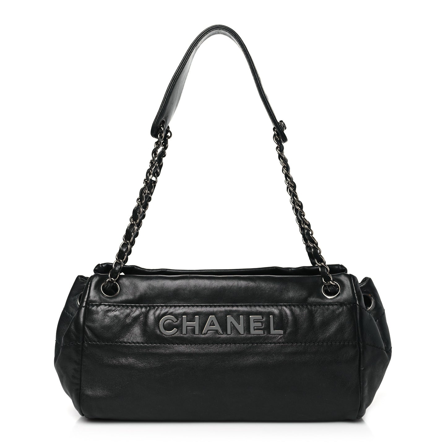 Lambskin Lax Accordion Hobo Black