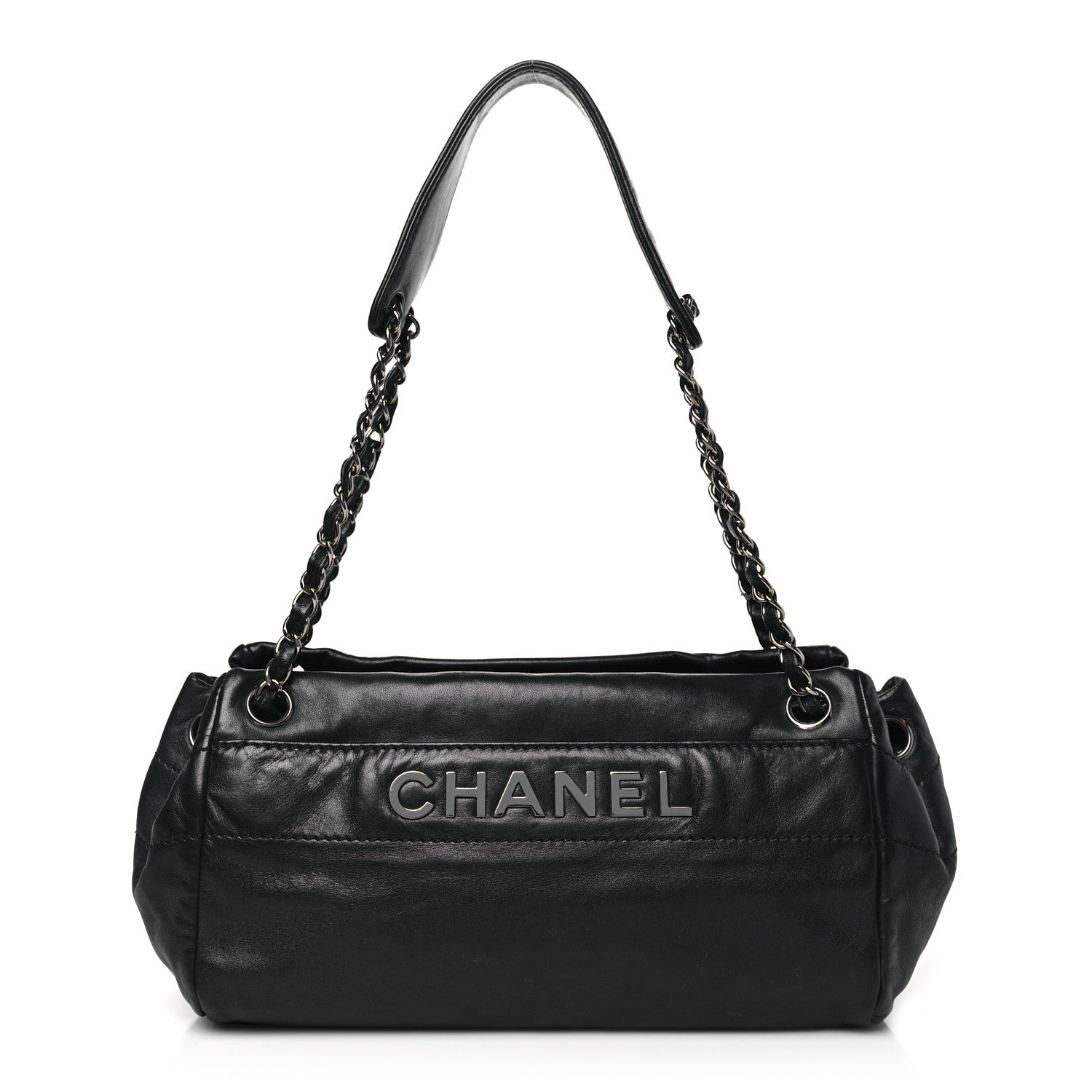 Chanel Lambskin Lax Accordion Hobo Black 1 of 10