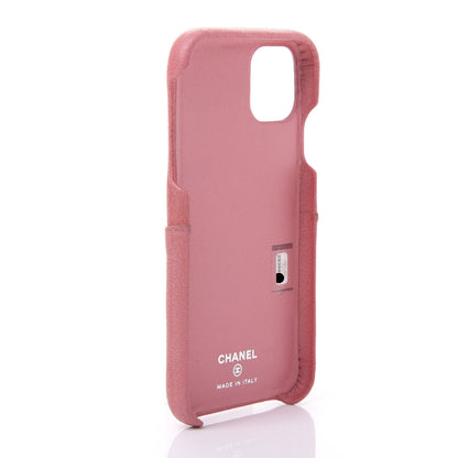 Chanel Caviar Quilted iPhone 11 Tech Case Pink 3 of 11