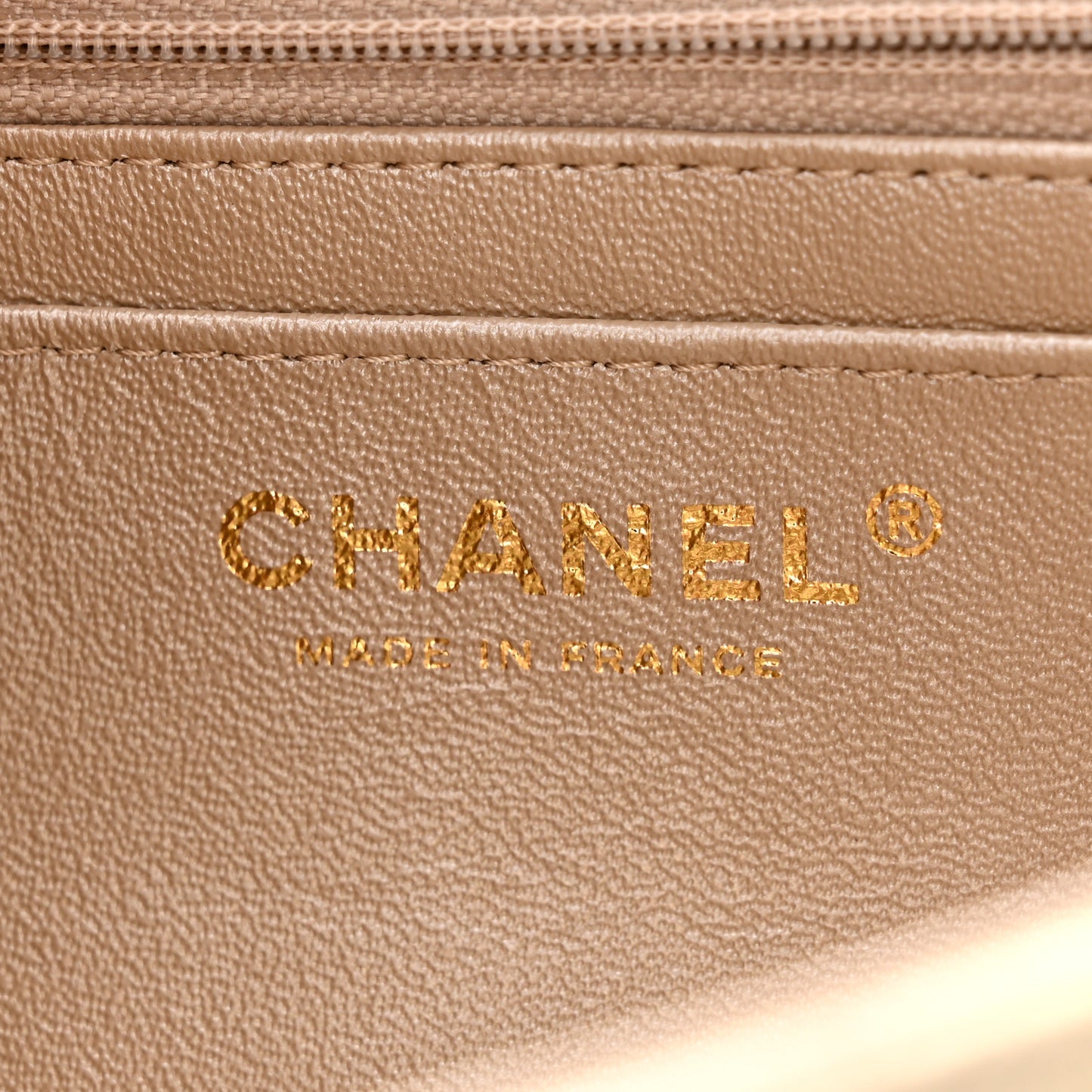 Metallic Goatskin Quilted Mini Rectangular Flap Gold