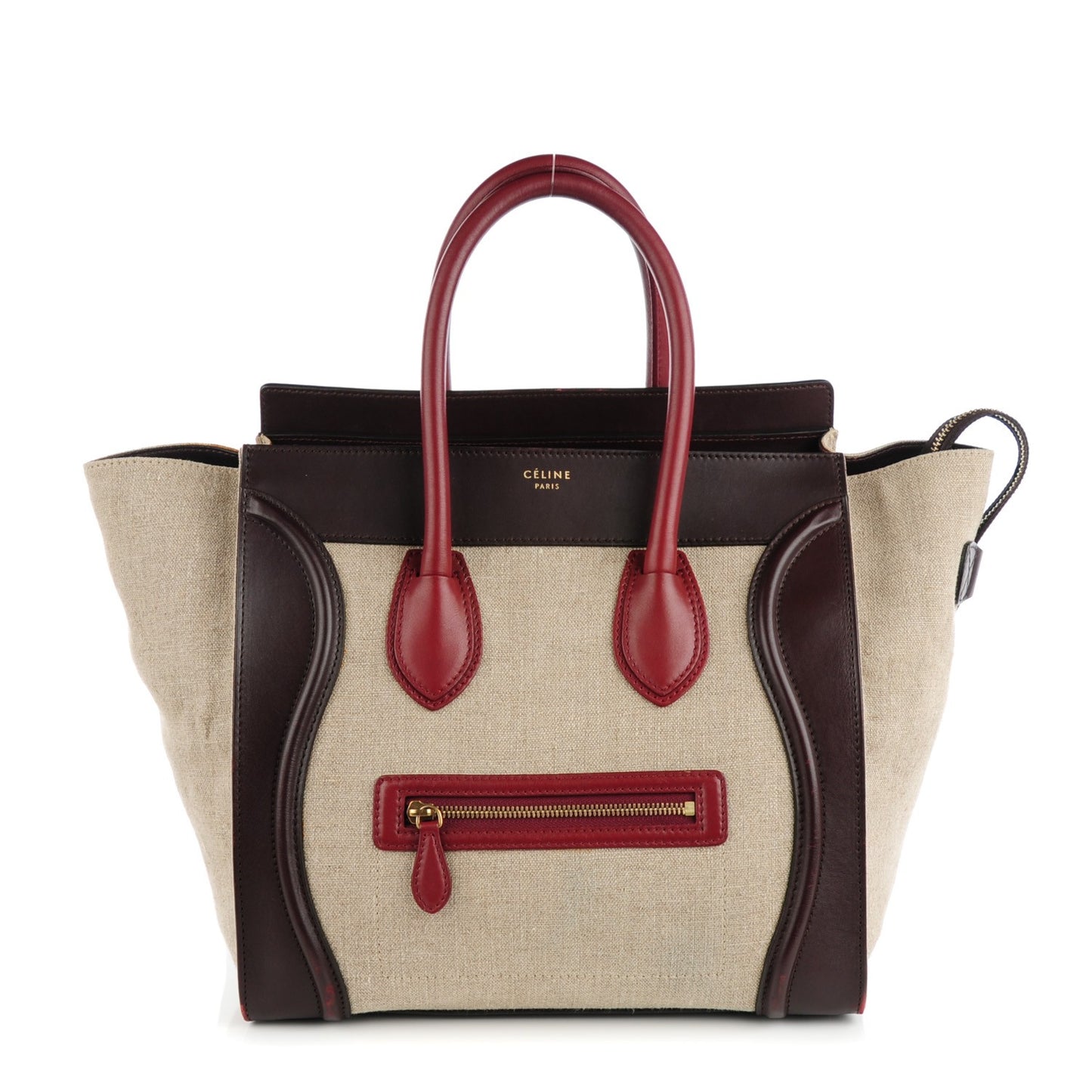 Linen Calfskin Mini Tri-Color Luggage