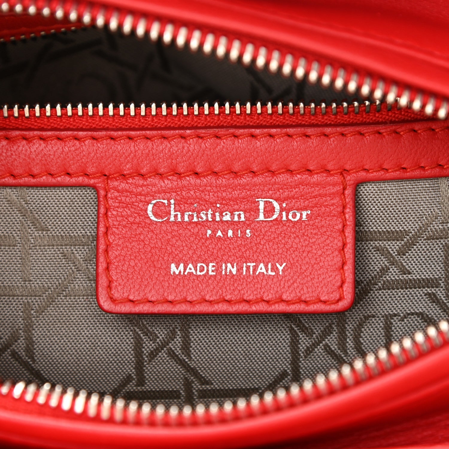 Christian Dior Lambskin Cannage Medium Lady Dior Red 6 of 11