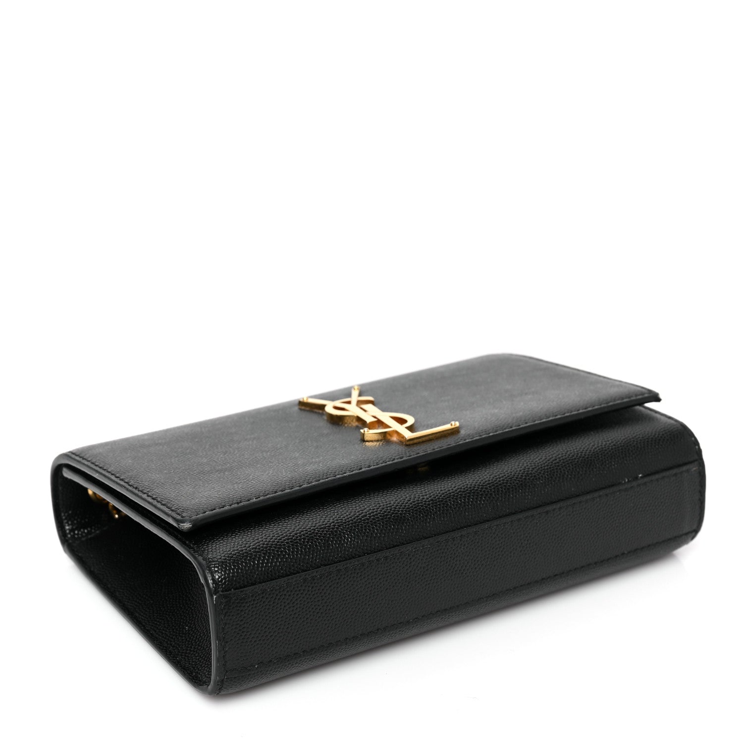 Saint Laurent Grain De Poudre Small Monogram Kate Satchel Black 3 of 7