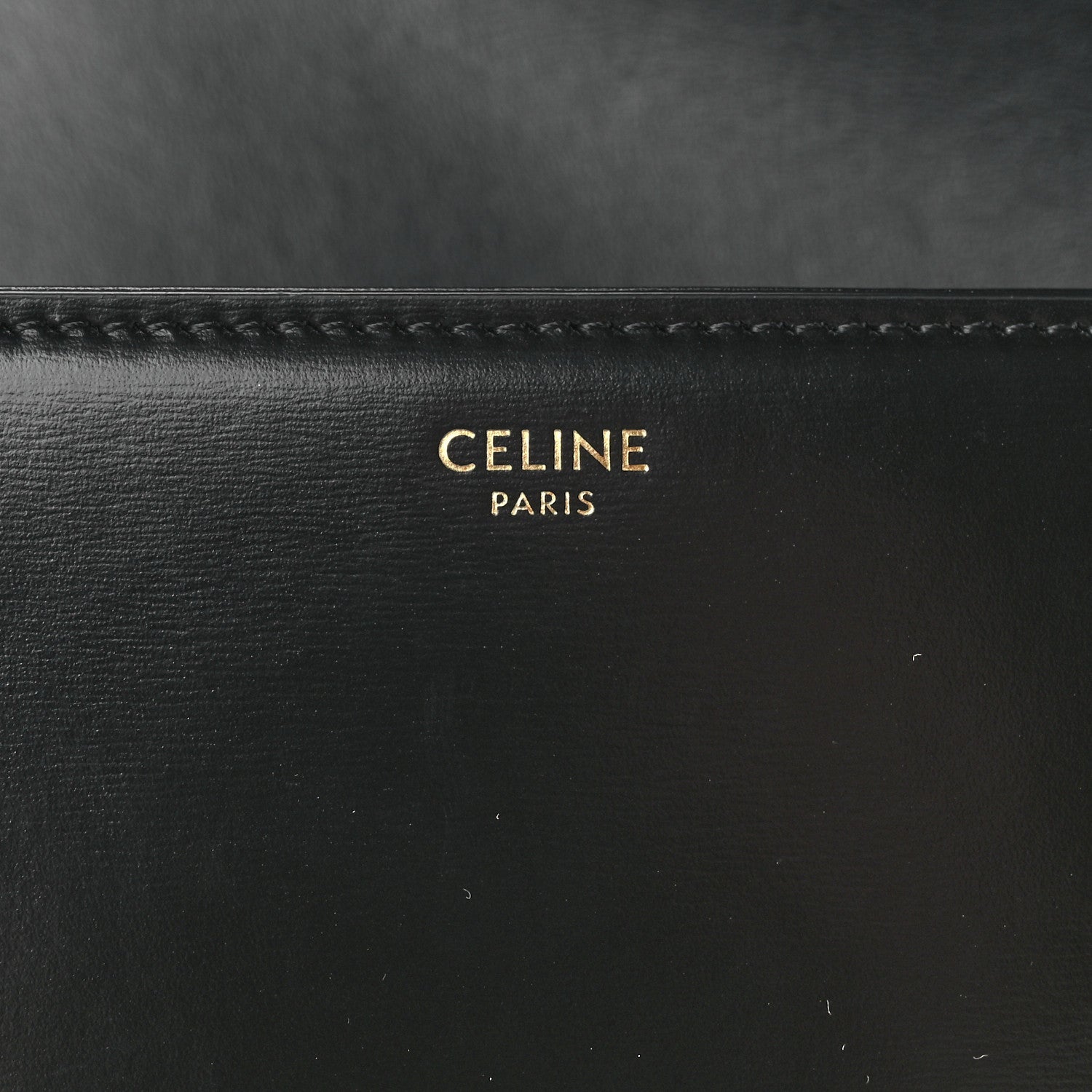 Celine Shiny Calfskin Teen Triomphe Black 6 of 12