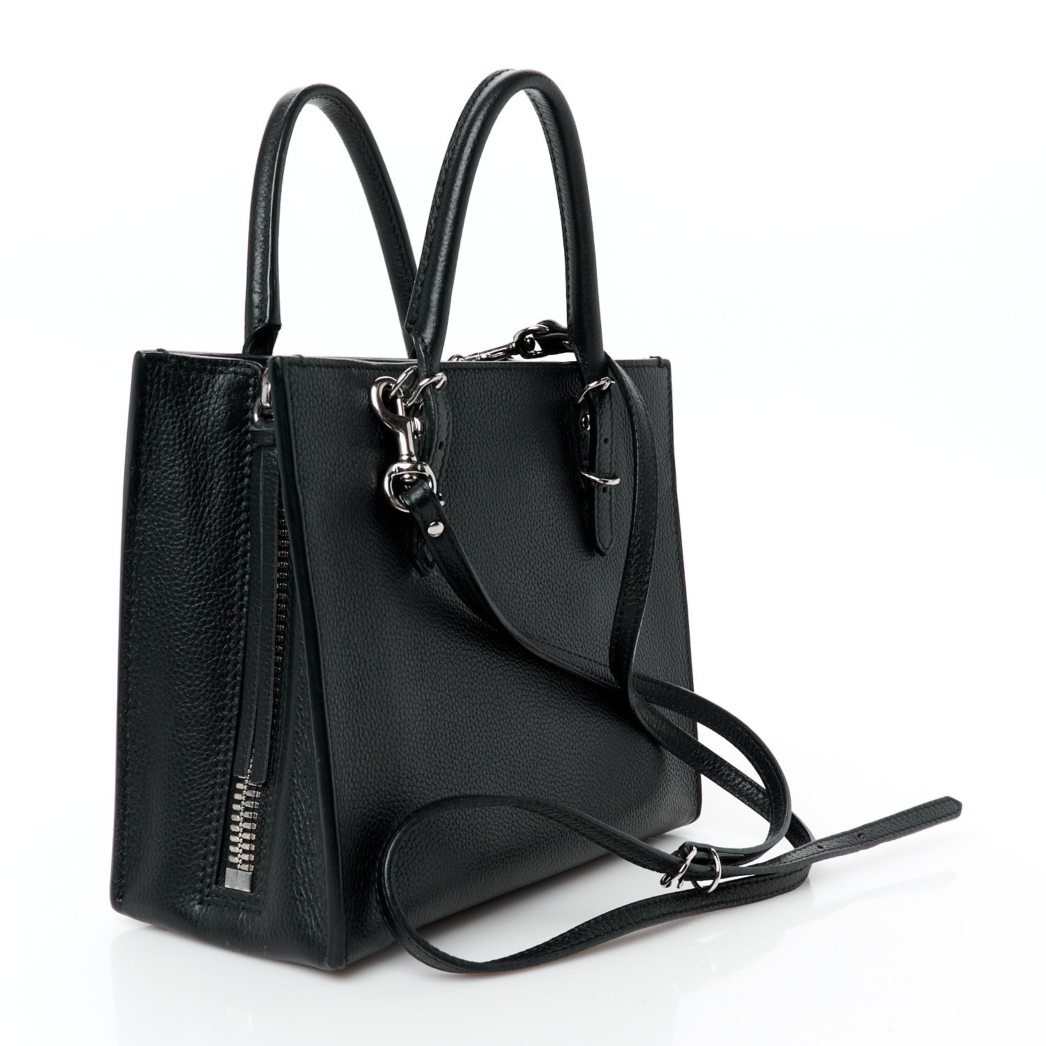 Balenciaga Grained Calfskin Papier Mini A4 Zip Around Tote Black 4 of 11