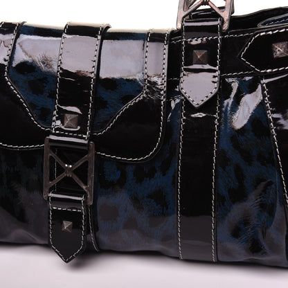 Christian Louboutin Patent Leopard Ironica Tote Blue 14 of 22