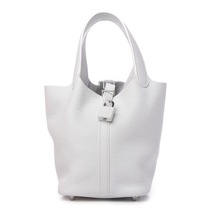 Hermes Taurillon Clemence Picotin Lock 18 PM White 1 of 10