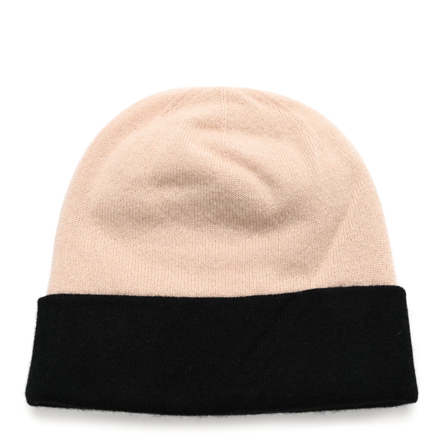 Chanel Cashmere CC Beanie Hat Beige Black 3 of 4