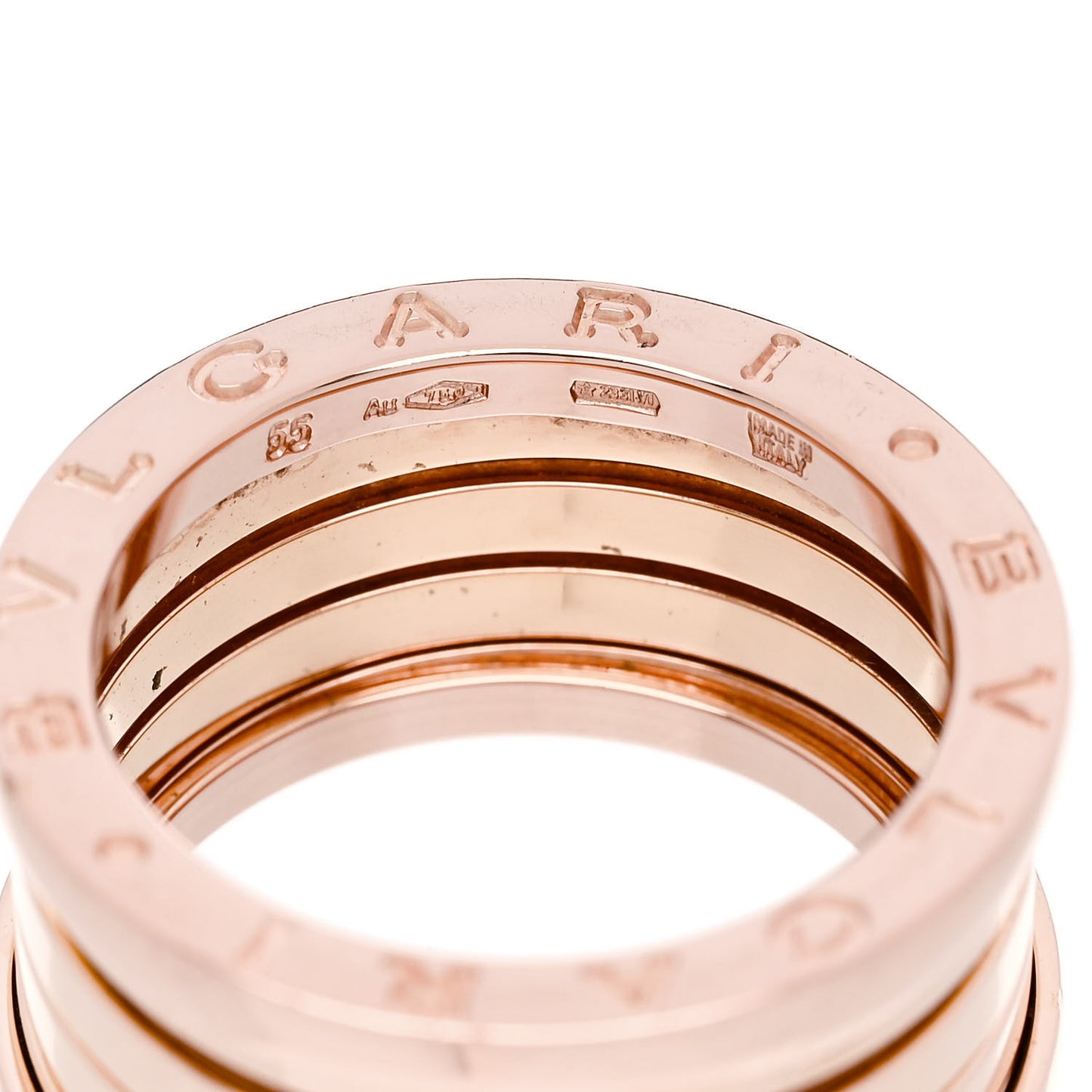 18K Rose Gold B.Zero1 Four-Band Ring 55 7.25