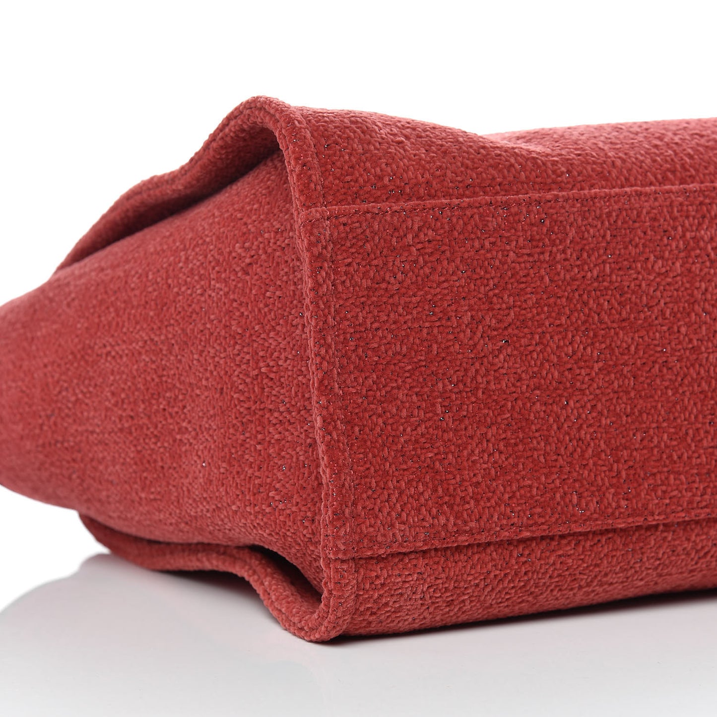 Lurex Boucle Large Deauville Tote Red