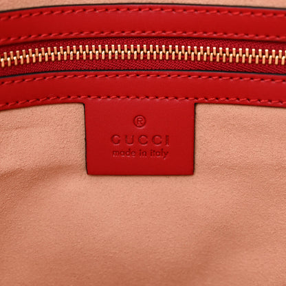Gucci Soft GG Supreme Monogram Medium Crossbody Tote Beige Black Red 6 of 12