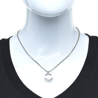 Chanel Resin Coco CC Necklace Silver 2 of 6