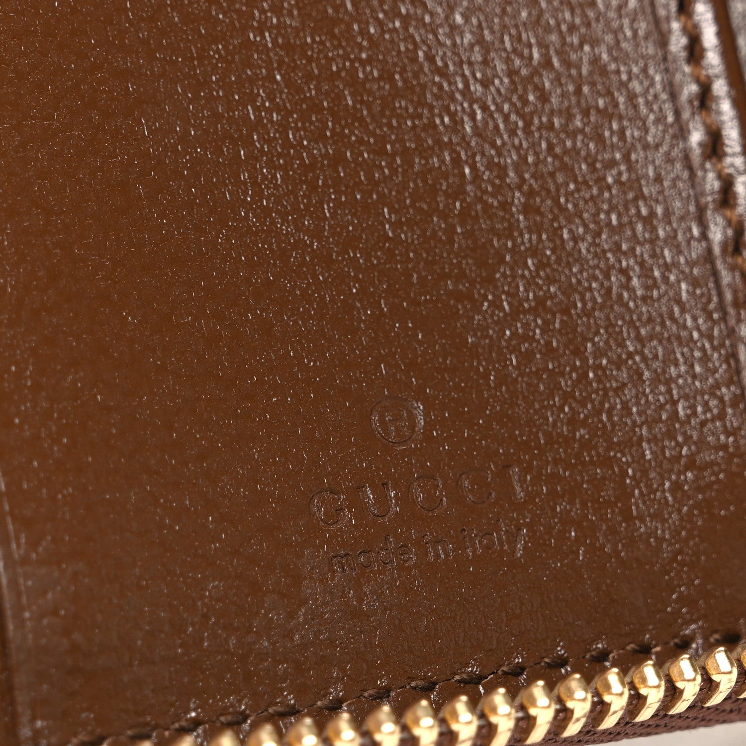 Gucci GG Supreme Monogram Azalea Calfskin Retro Interlocking G Compact Wallet Beige Ebony Brown Sugar 6 of 7