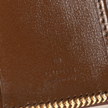 Gucci GG Supreme Monogram Azalea Calfskin Retro Interlocking G Compact Wallet Beige Ebony Brown Sugar 6 of 7