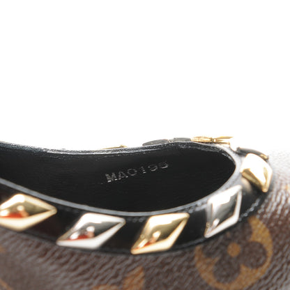 Louis Vuitton Calfskin Monogram Eldorado Pumps 38.5 Cacao 8 of 10