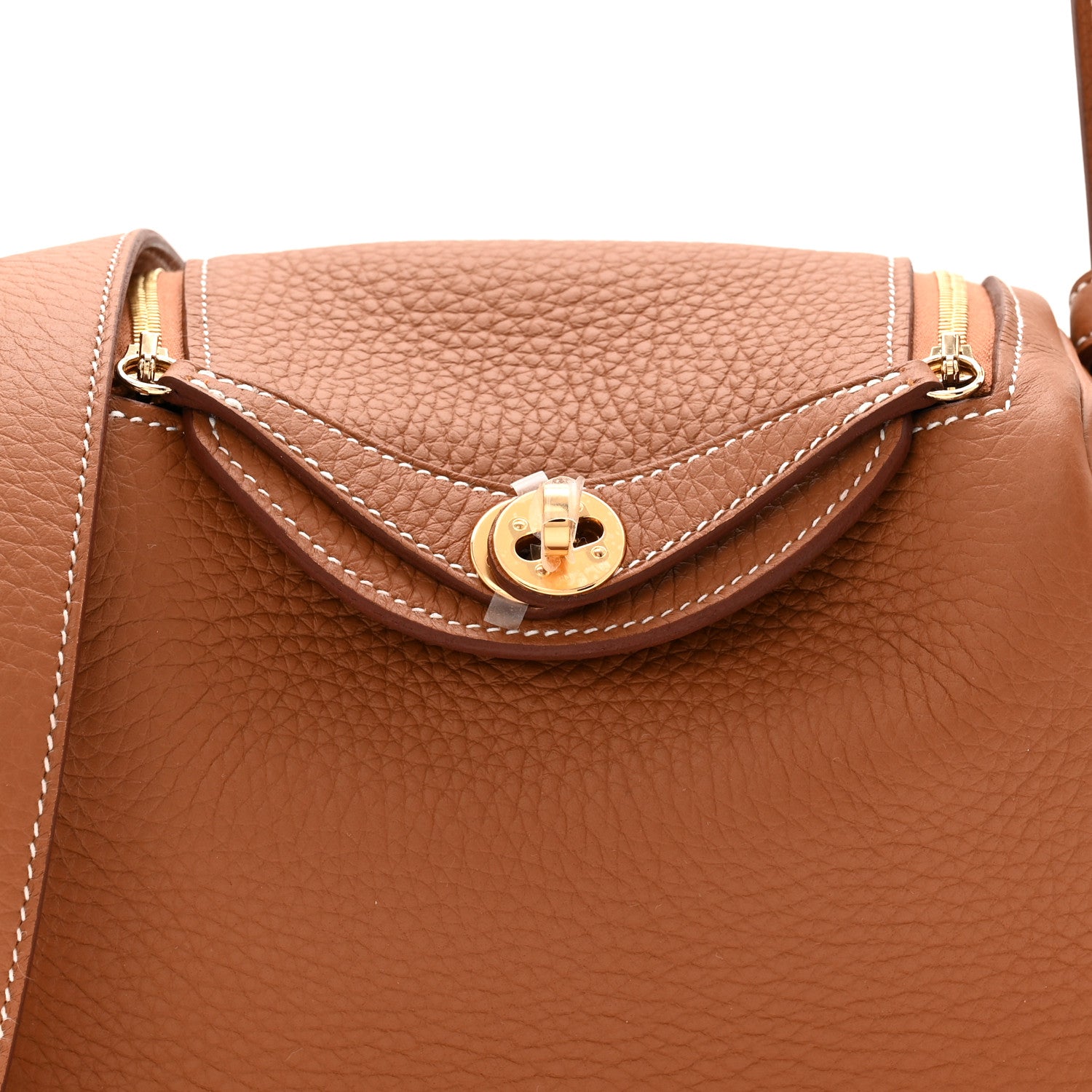 Hermes Taurillon Clemence Mini Lindy 20 Gold 8 of 11