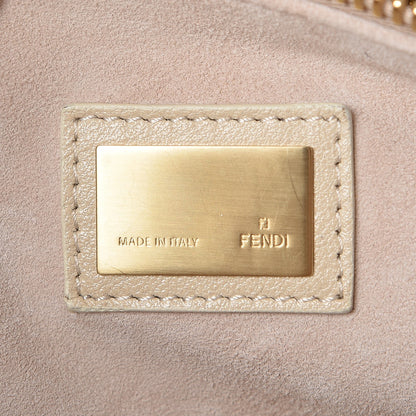 Fendi Goatskin Large Peekaboo Iconic Satchel Grigio Black 7 of 17