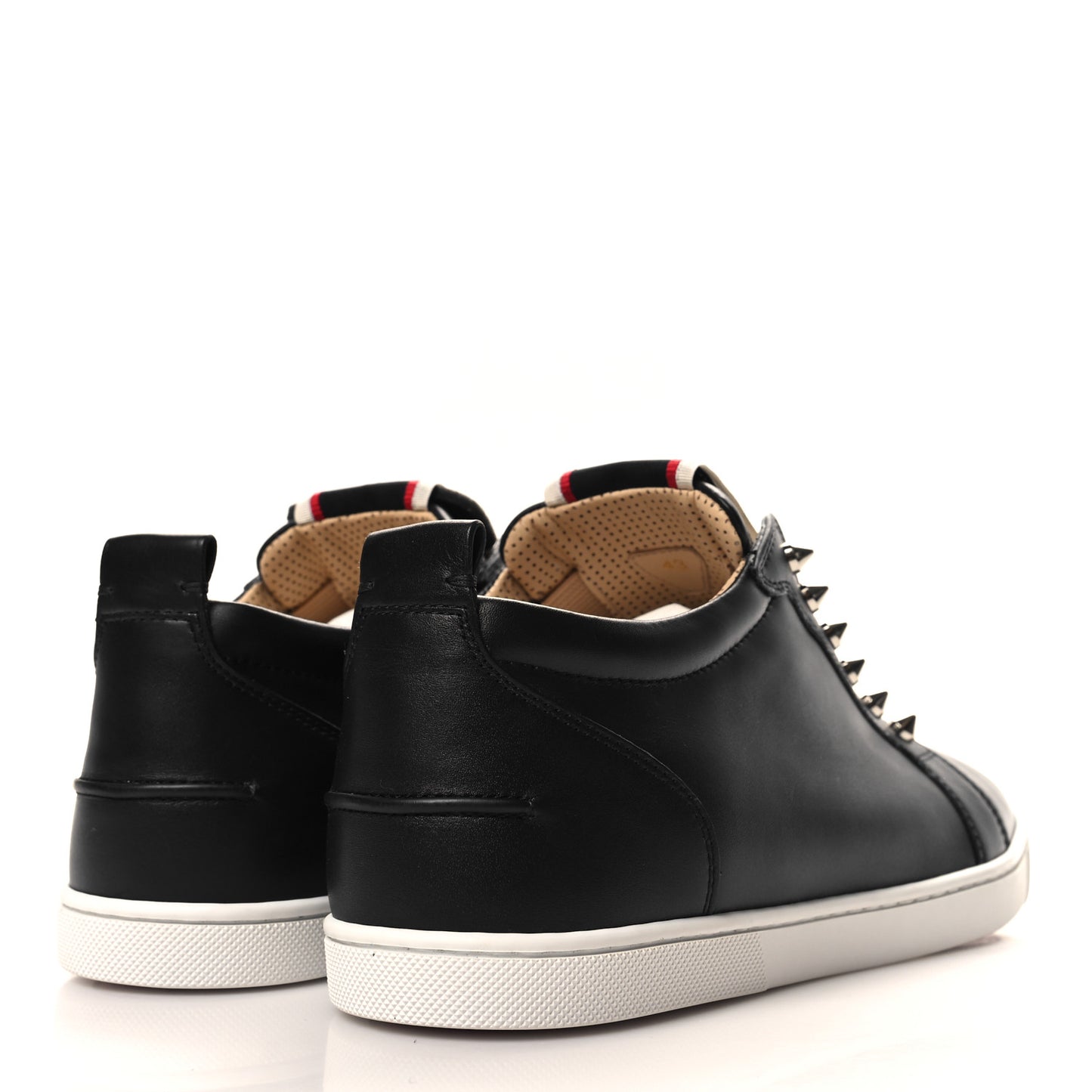 Calfskin Mens Fique A Vontade Flat Sneakers 43 Black
