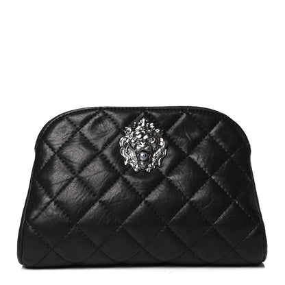 Chanel Aged Calfskin Quilted Leo Lion Clutch Black 1 of 13