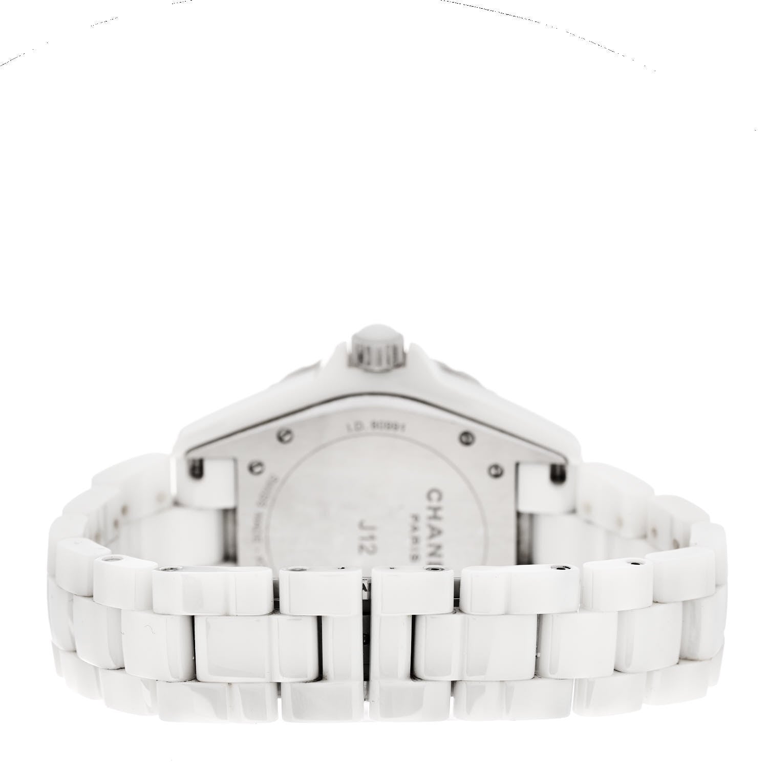 Chanel Stainless Steel Ceramic Diamond Pave Bezel 42mm J12 Automatic Watch White 3 of 5