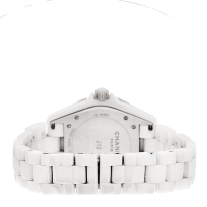 Chanel Stainless Steel Ceramic Diamond Pave Bezel 42mm J12 Automatic Watch White 3 of 5
