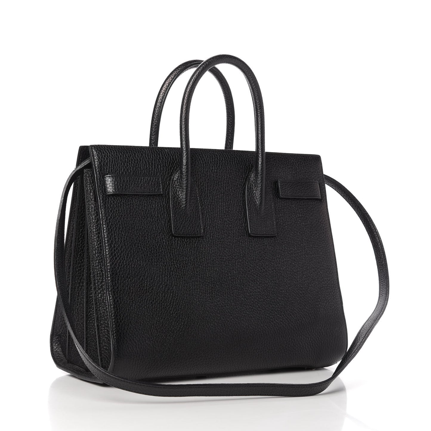 Grained Calfskin Small Sac De Jour Black