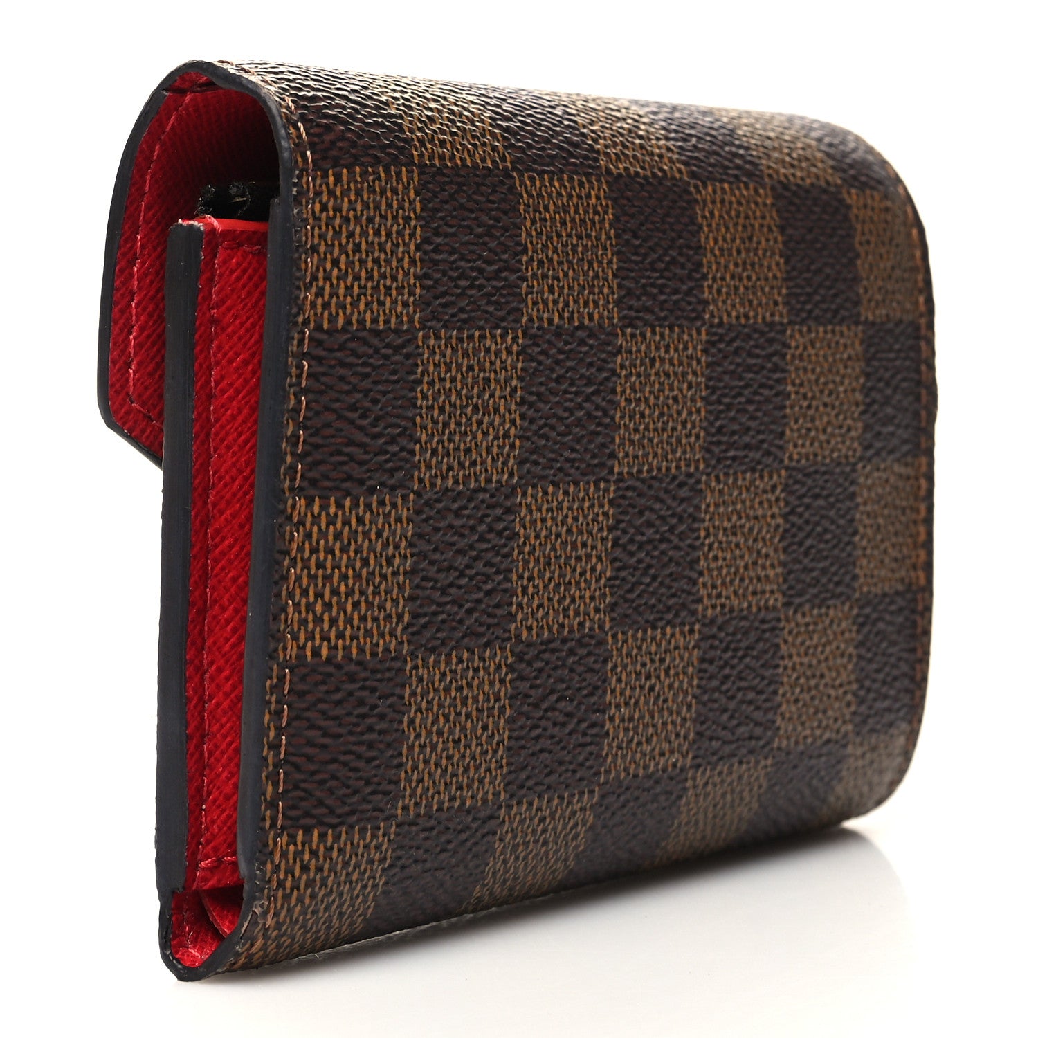 Louis Vuitton Damier Ebene Victorine Wallet Red 3 of 9
