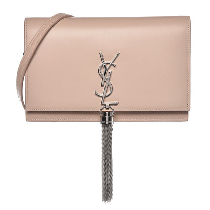 Saint Laurent Smooth Calfskin Classic Monogram Kate Tassel Chain Wallet Marble Pink 1 of 8