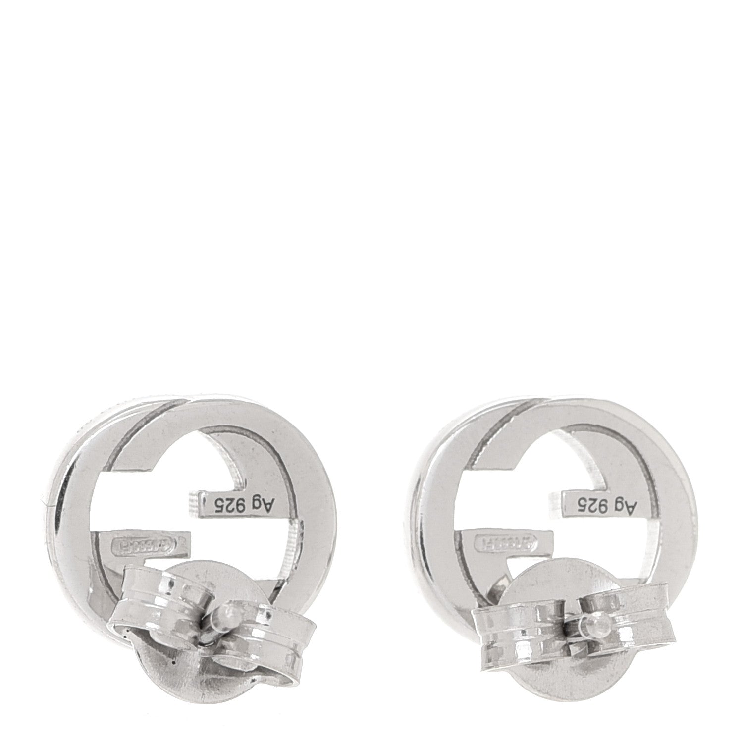 Gucci Sterling Silver Interlocking GG Stud Earrings 4 of 6