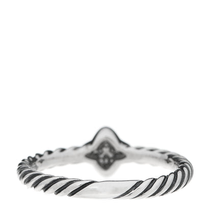 David Yurman Sterling Silver Diamond Quatrefoil Ring 52 6 3 of 5