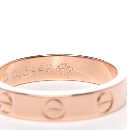 Cartier 18K Pink Gold 3.5mm LOVE Wedding Band Ring 49 5 6 of 6