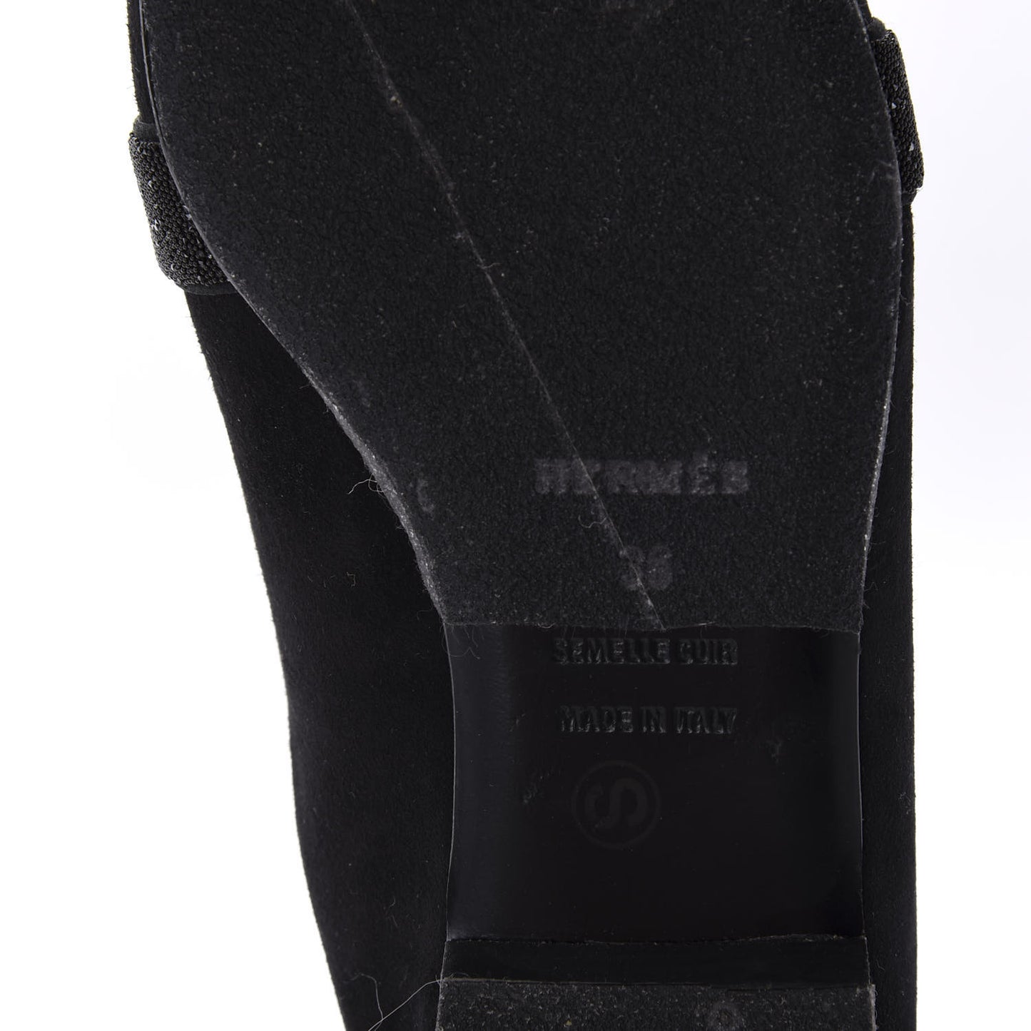 Suede Goatskin Crystal Roxane Mules 36 Black
