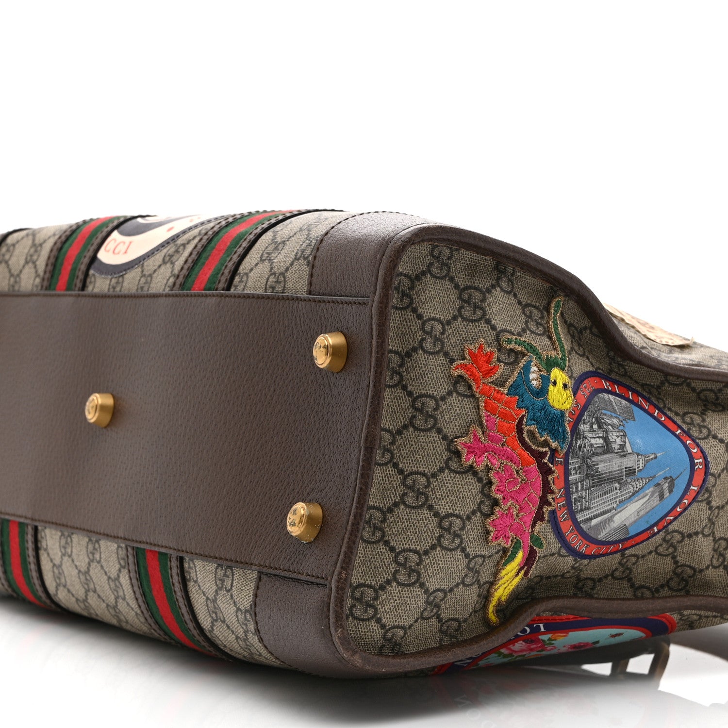 Gucci Soft GG Supreme Monogram Courrier Medium Duffle Bag Beige