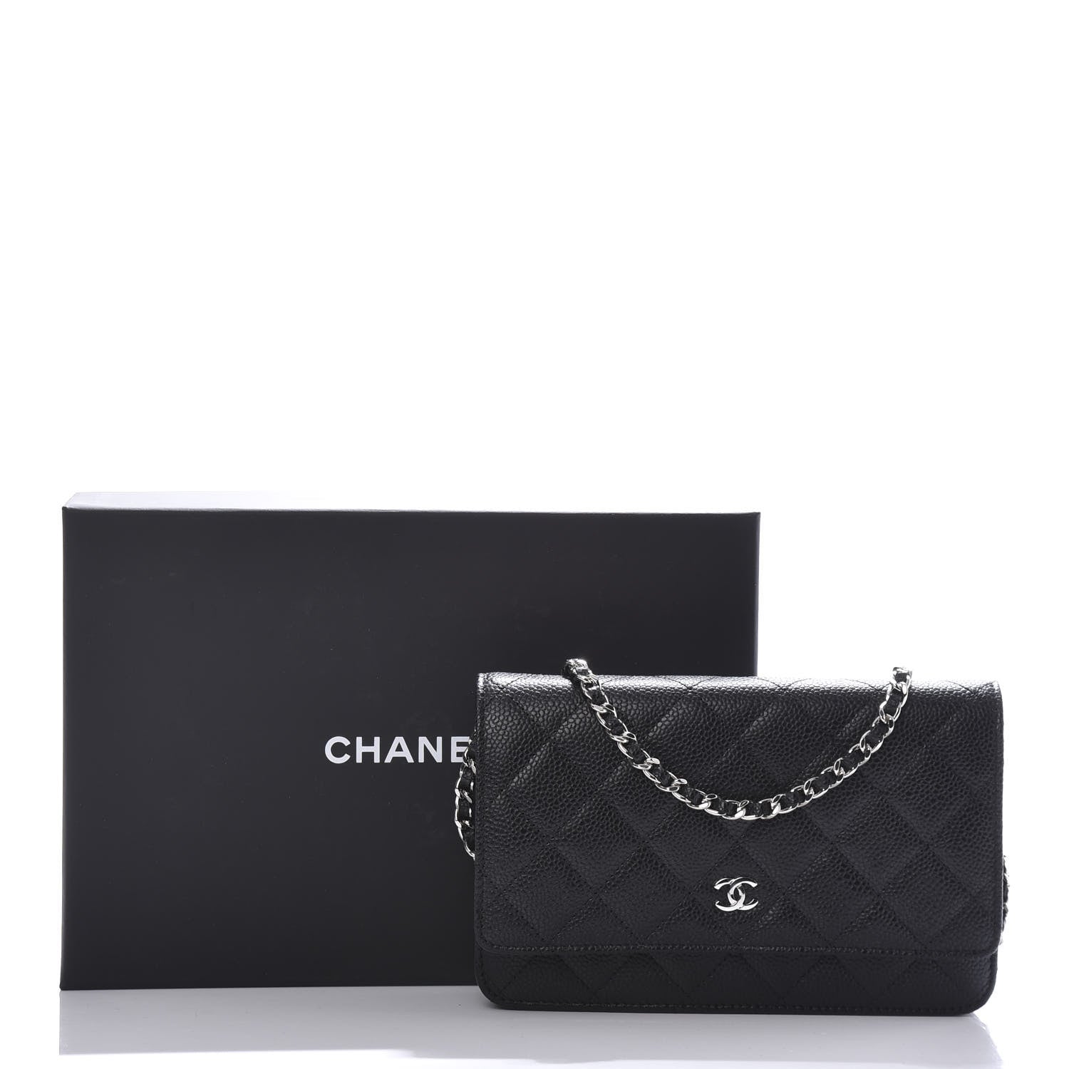 Chanel Caviar Quilted Wallet On Chain WOC Black 11 of 11