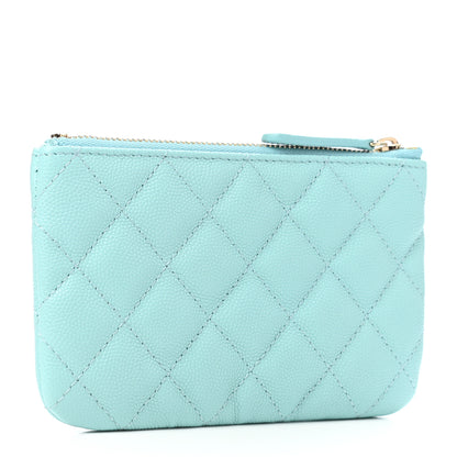 Chanel Caviar Quilted Small Cosmetic Case Light Blue 3 of 7