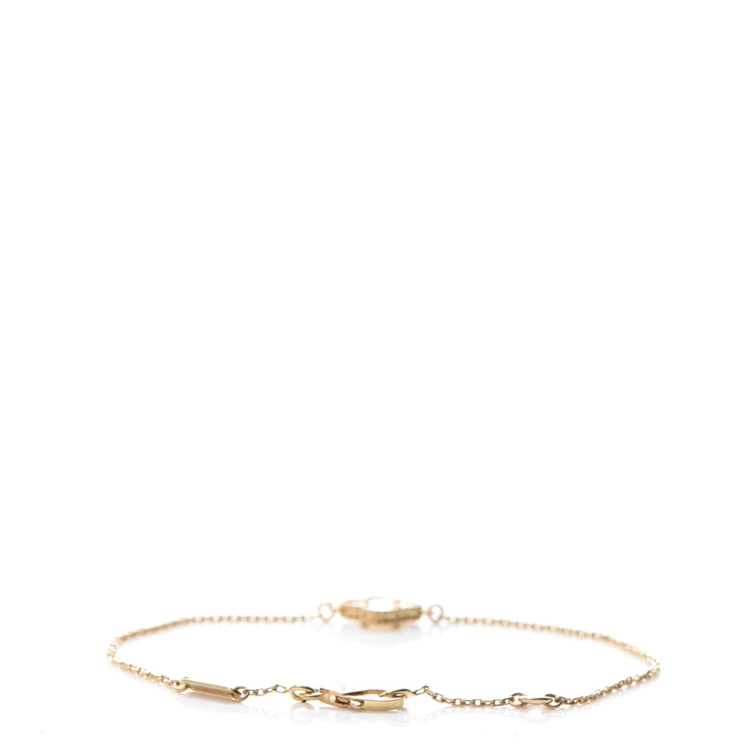 Van Cleef & Arpels 18K Yellow Gold Mother of Pearl Sweet Alhambra Bracelet 3 of 15