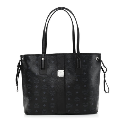 MCM Visetos Medium Liz Reversible Shopper Tote Black 3 of 16