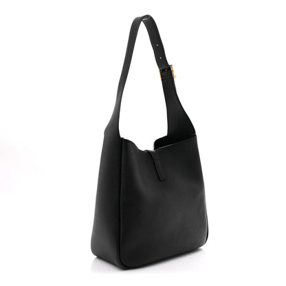 Saint Laurent Smooth Calfskin Small Le 5 A 7 Soft Hobo  Black 3 of 11
