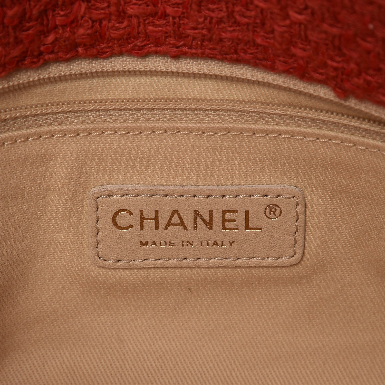 Chanel Tweed Nature Flap Red 6 of 8