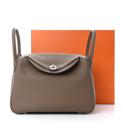 Hermes Taurillon Clemence Lindy 30 Etoupe 11 of 11