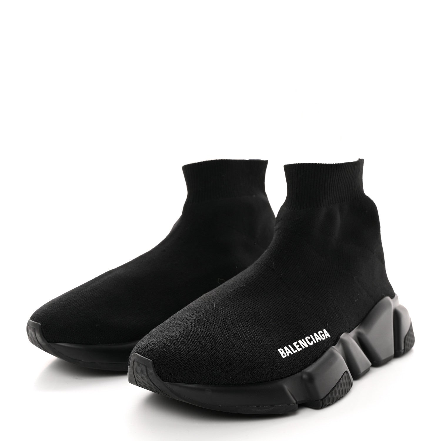 Balenciaga Technical 3D Recycled Knit Womens Speed 2.0 Sneakers 36 Monocolor Black 3 of 13