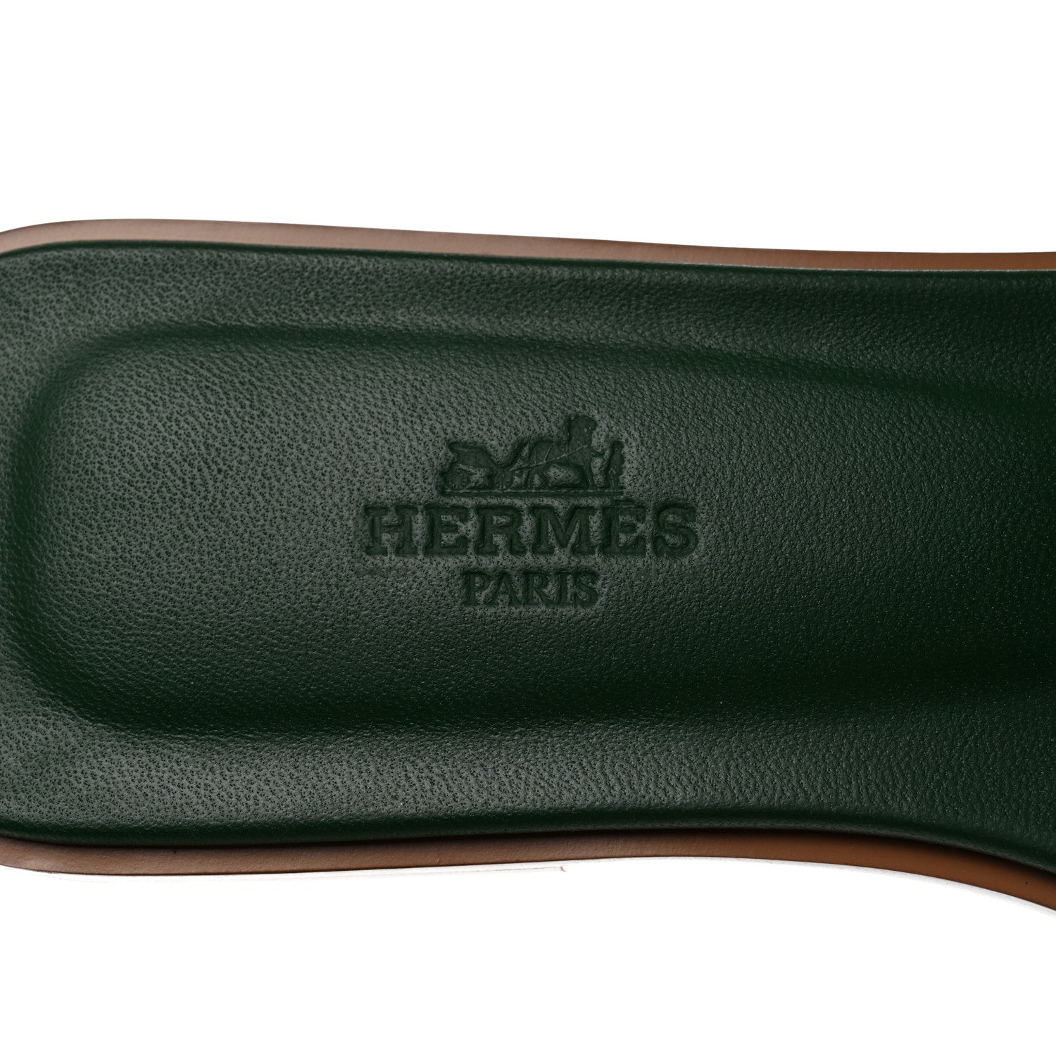 Hermes Calfskin Canvas Oran Fringe Sandals 37 Vert 7 of 9